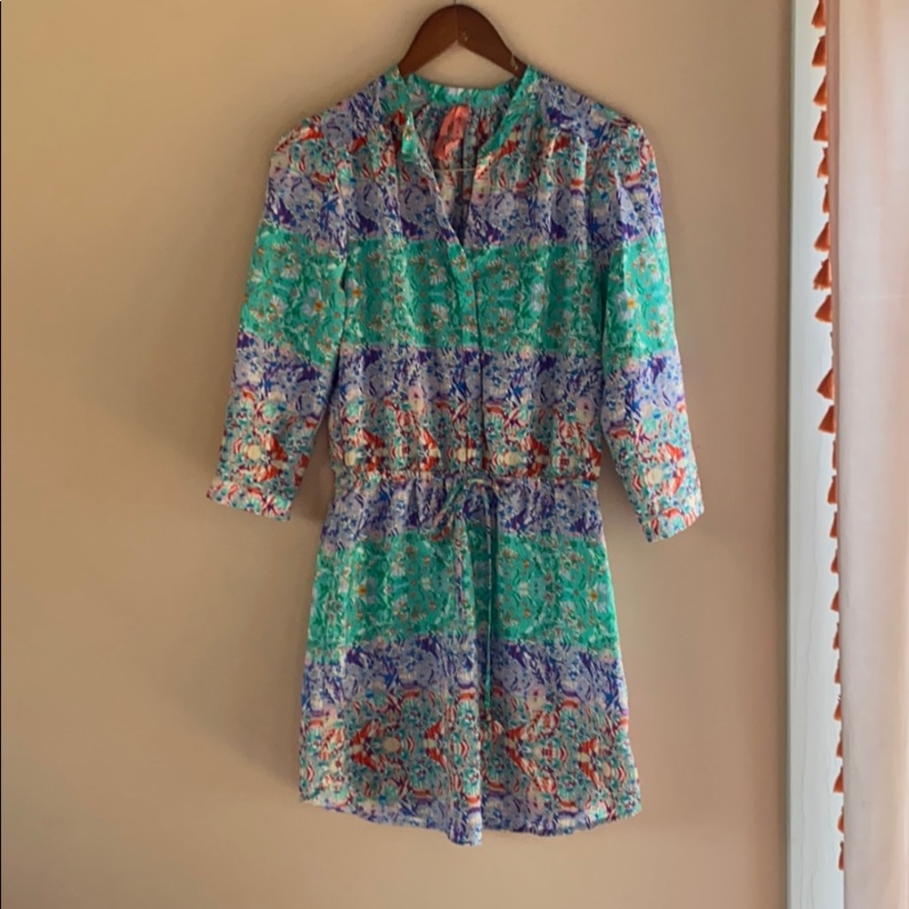 Spring tie waist dress